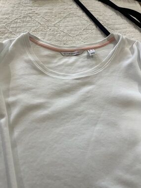 Isaac Mizrahi Live! Women's Top Sz M Essentials Long Sleeve Knit w White A608190